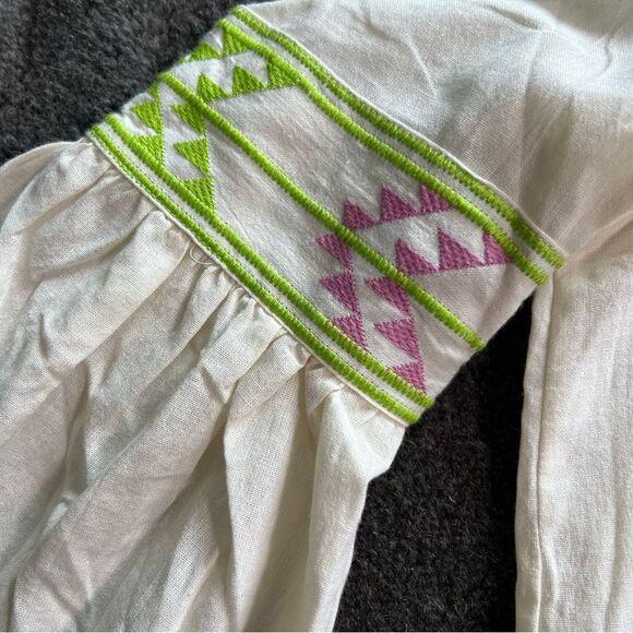 Gretty Zueger embroidered bell sleeve dress NWT lightweight small - Picture 4 of 10